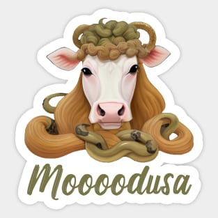 Cow. Medusa. Moooodusa. Sticker